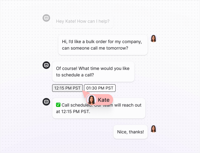AI agent in Text App for startups