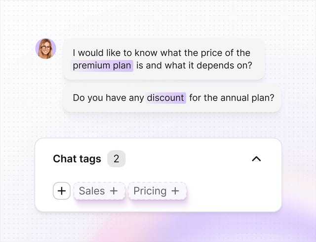 AI help desk in Text App for sales automation