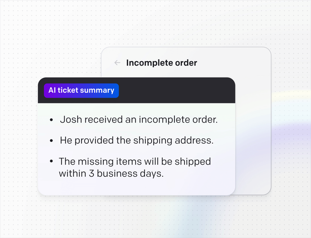 AI help desk in Text App for startups