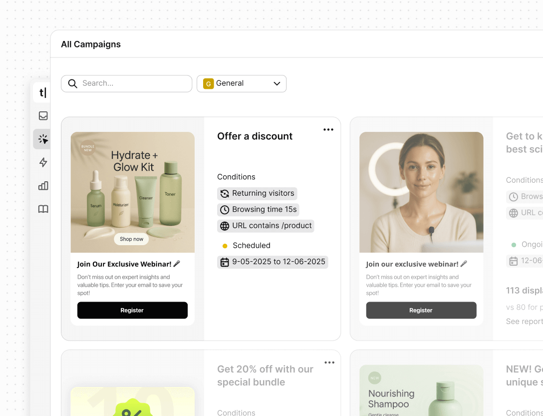 Engaging campaigns in Text App for startups