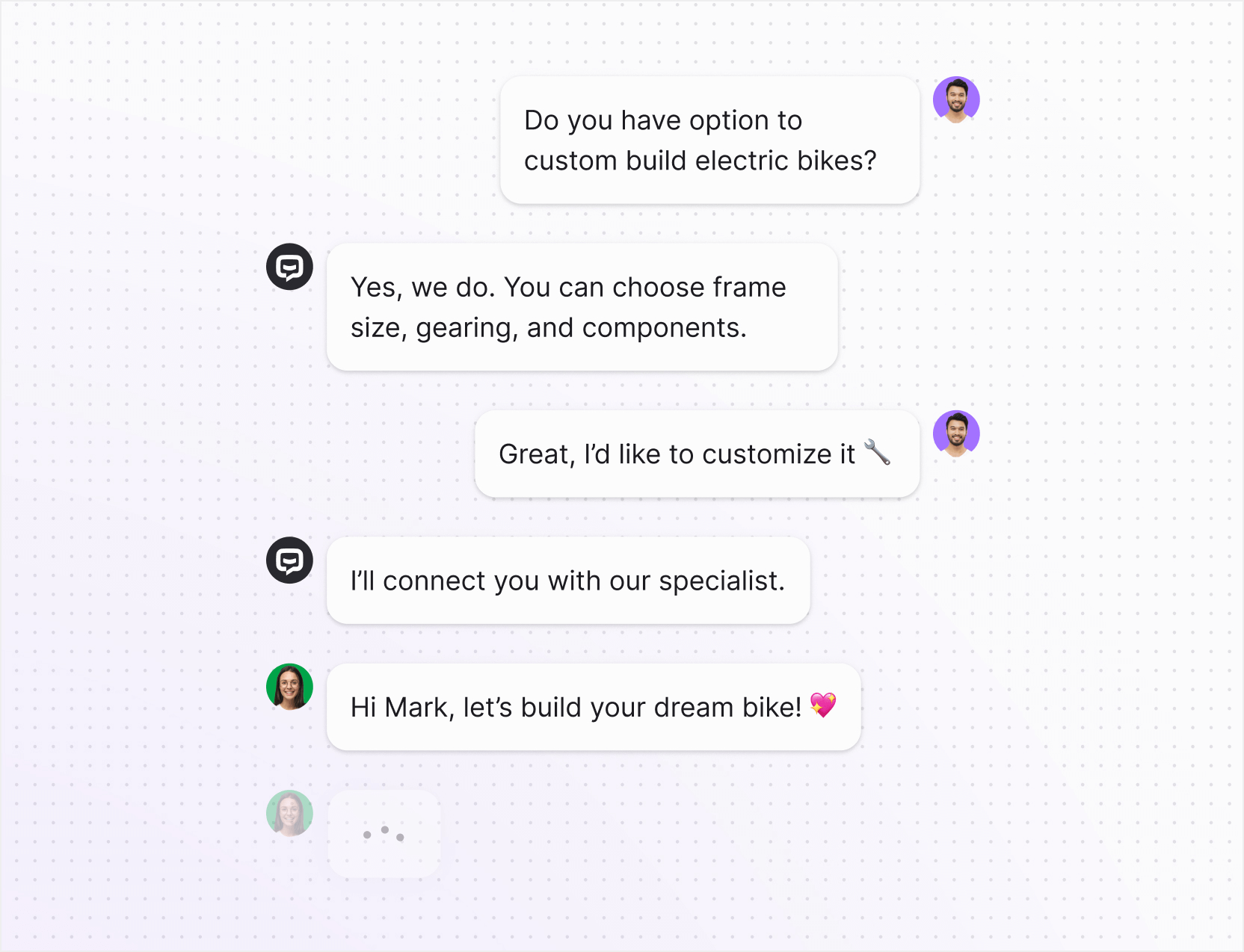 AI agent in Text App for marketers